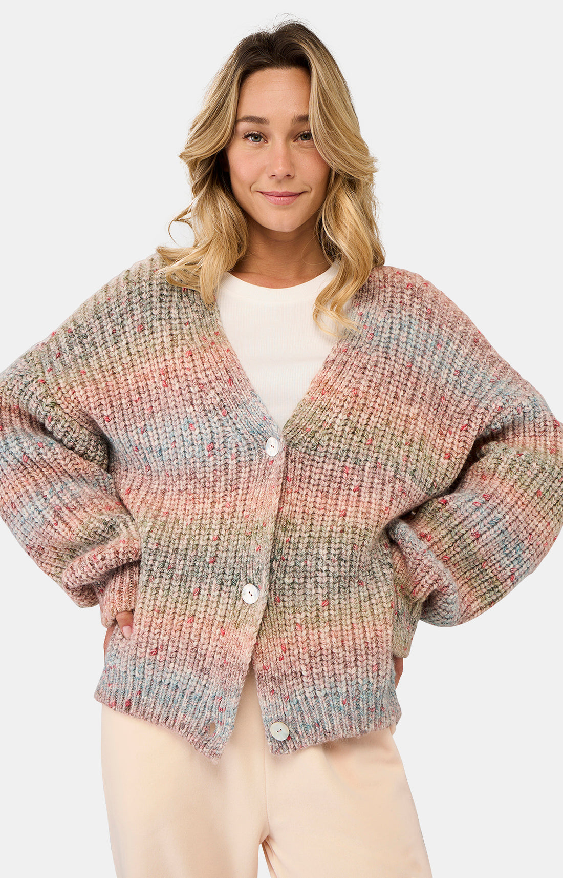 Gilet Femme Alpaga &amp; Laine de Mérinos Multicolore 1