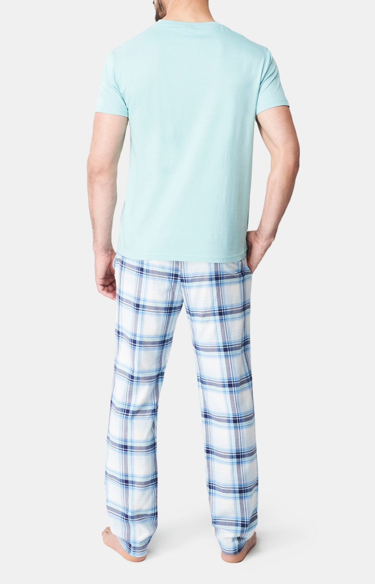 Pantalon Homme Carreaux Yale Blanc et Ivoire 5