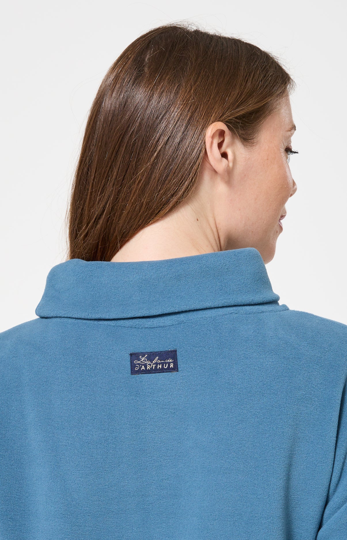 Pyjama polaire femme tartan bleu canard 7