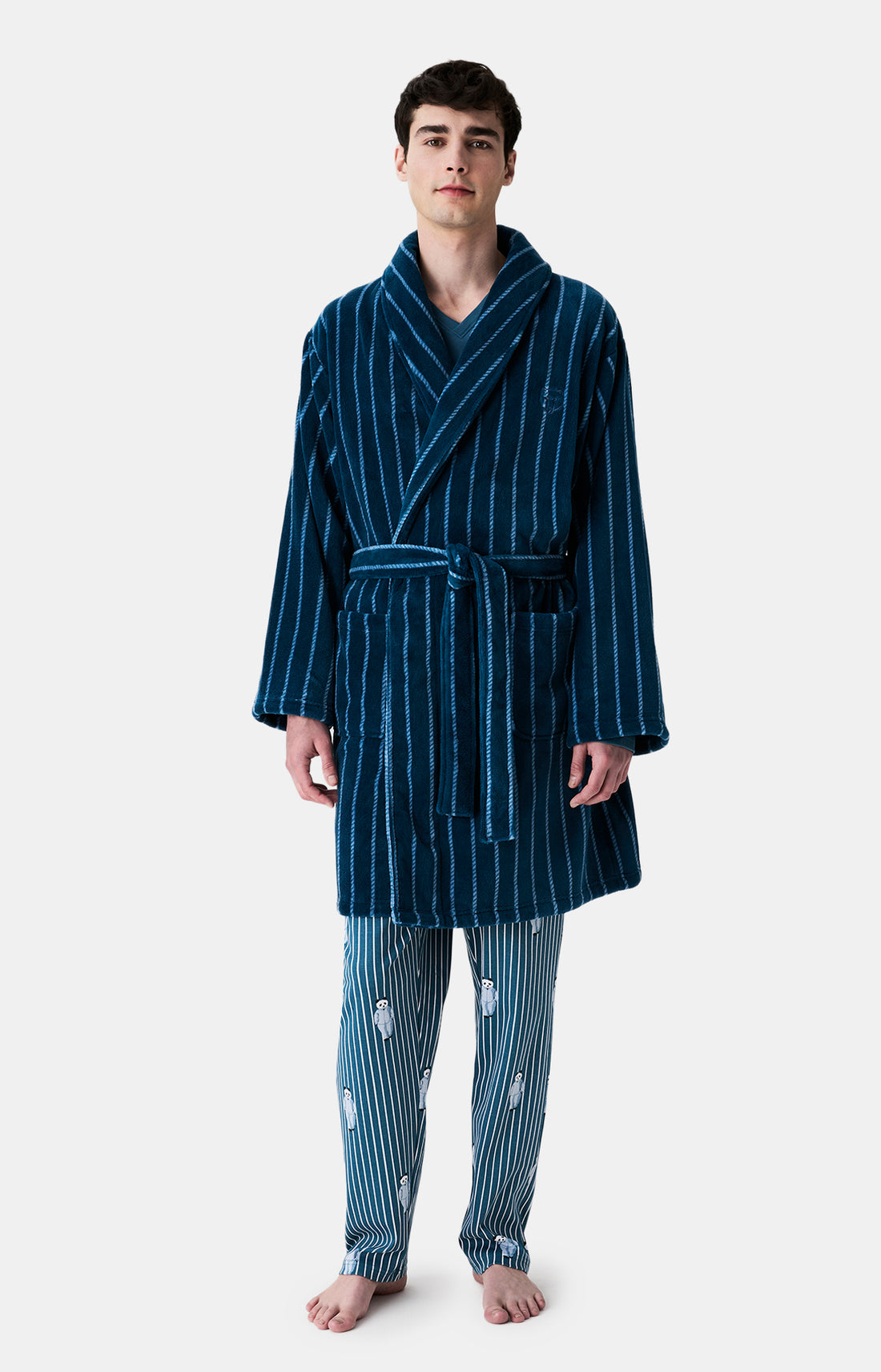 Robes de Chambre, Peignoirs &amp; Vestes Homme Pandastique PETROLE 1