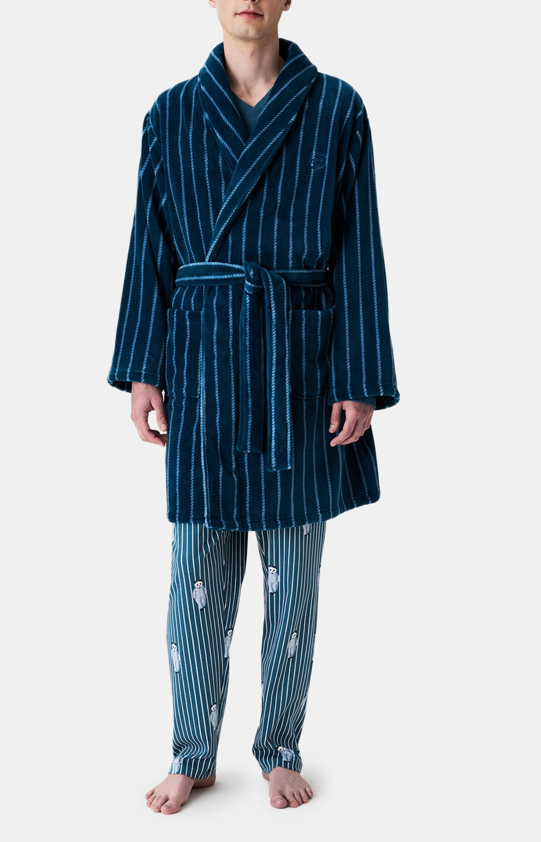 Robes de Chambre, Peignoirs &amp; Vestes Homme Pandastique PETROLE 1