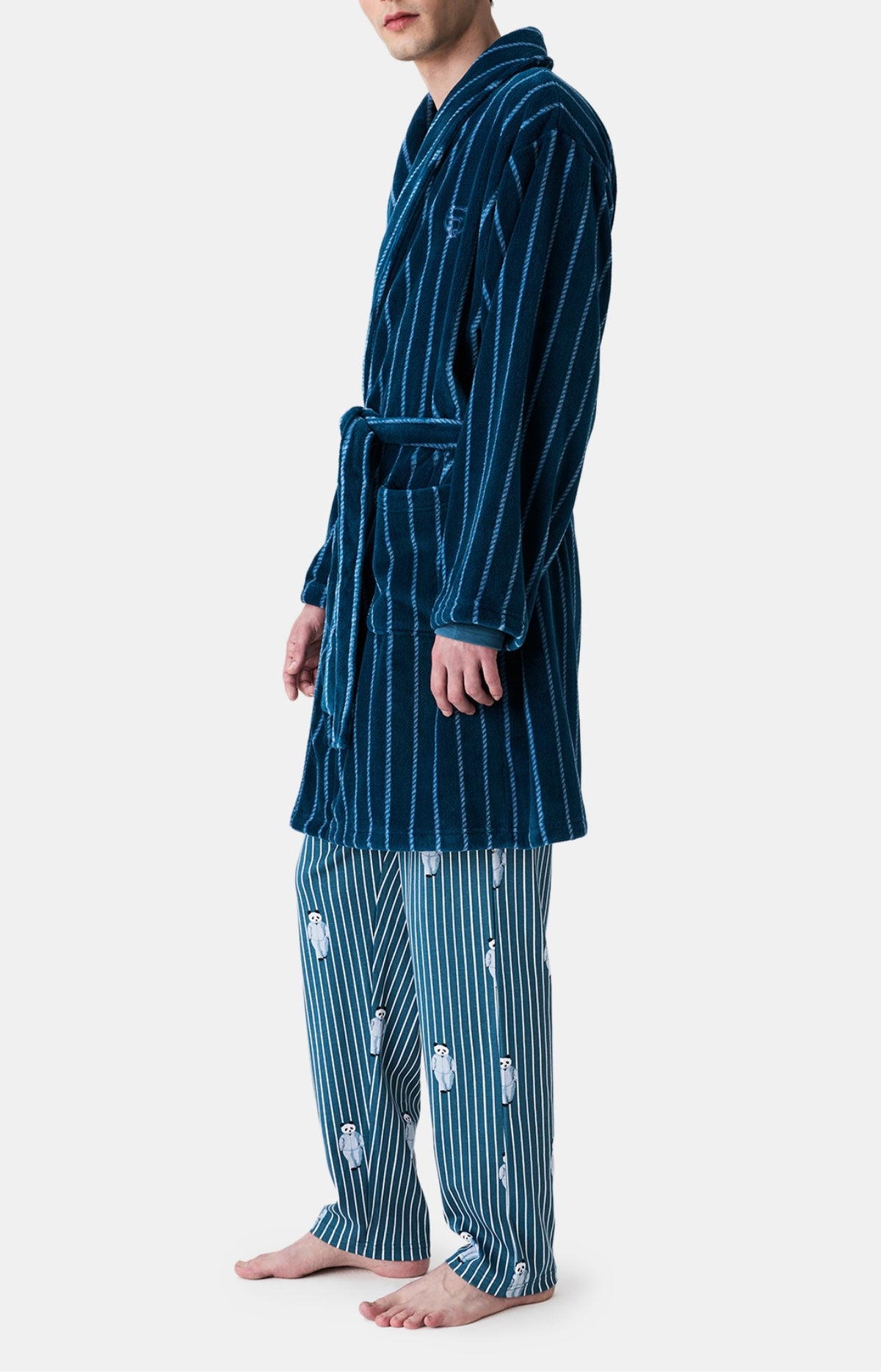 Robes de Chambre, Peignoirs &amp; Vestes Homme Pandastique PETROLE 6