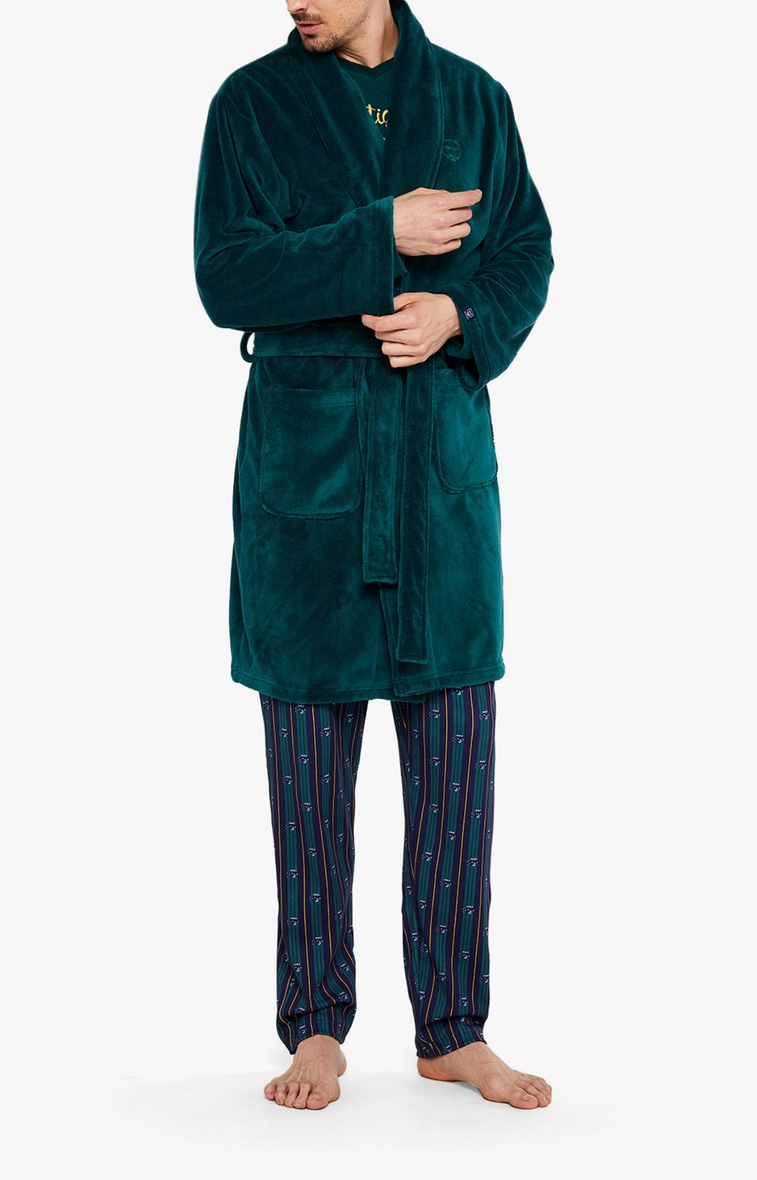 Robe de chambre Homme polaire Vert 1