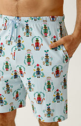 Pyjashort manches longues en jersey de coton Homme Casse-noisette glace 4