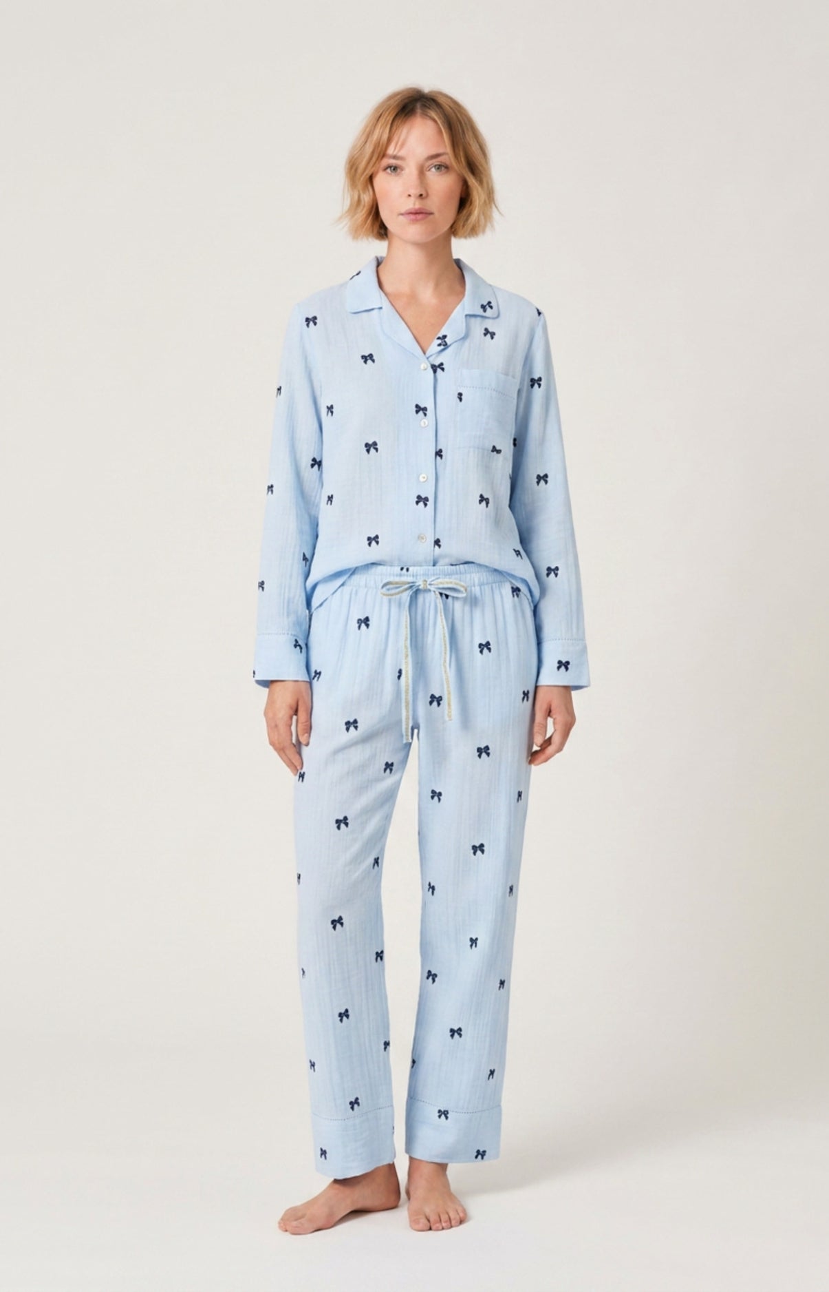 Pyjama boutonné en gaze de coton - Rosie