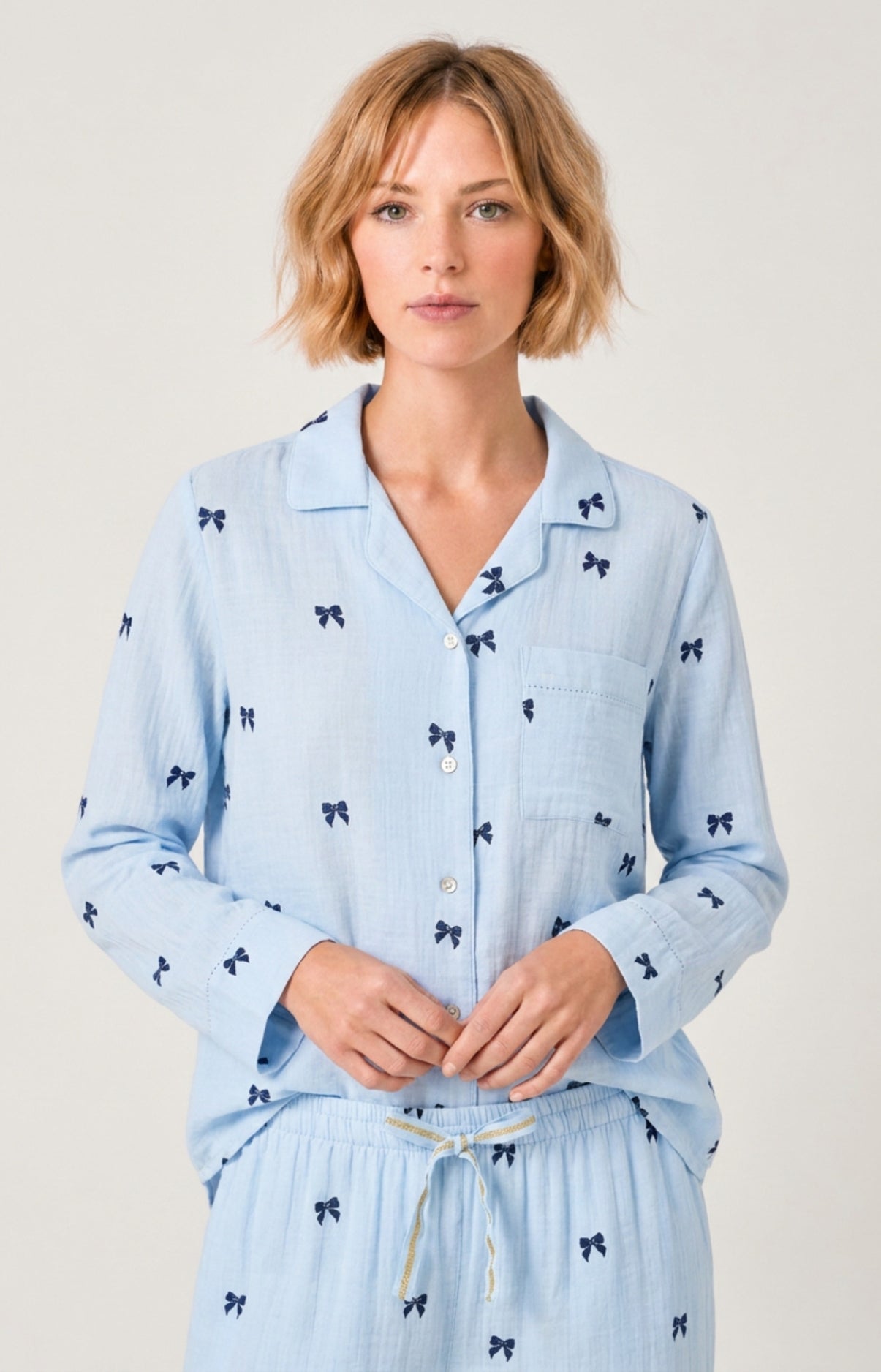 Pyjama boutonné en gaze de coton - Rosie