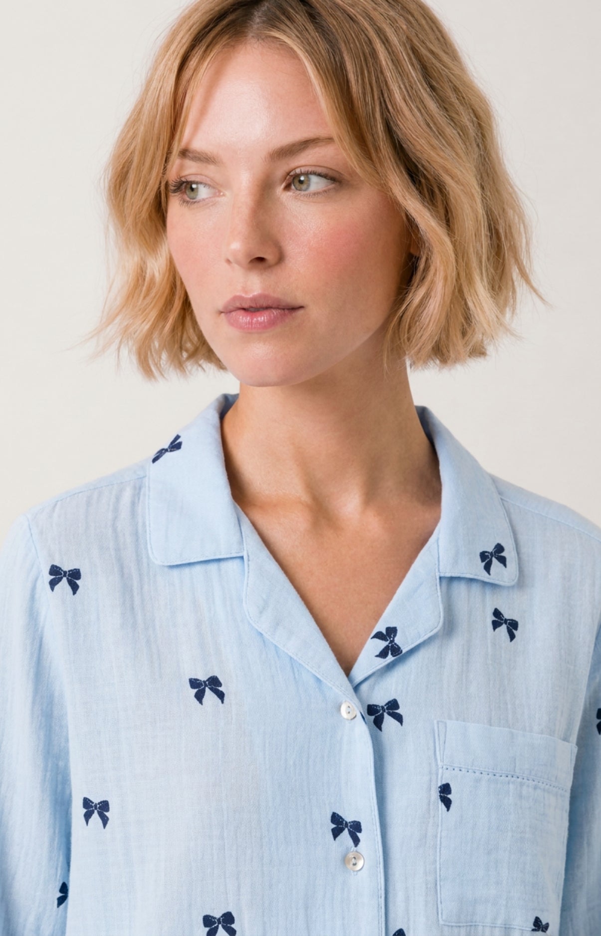Pyjama boutonné en gaze de coton - Rosie