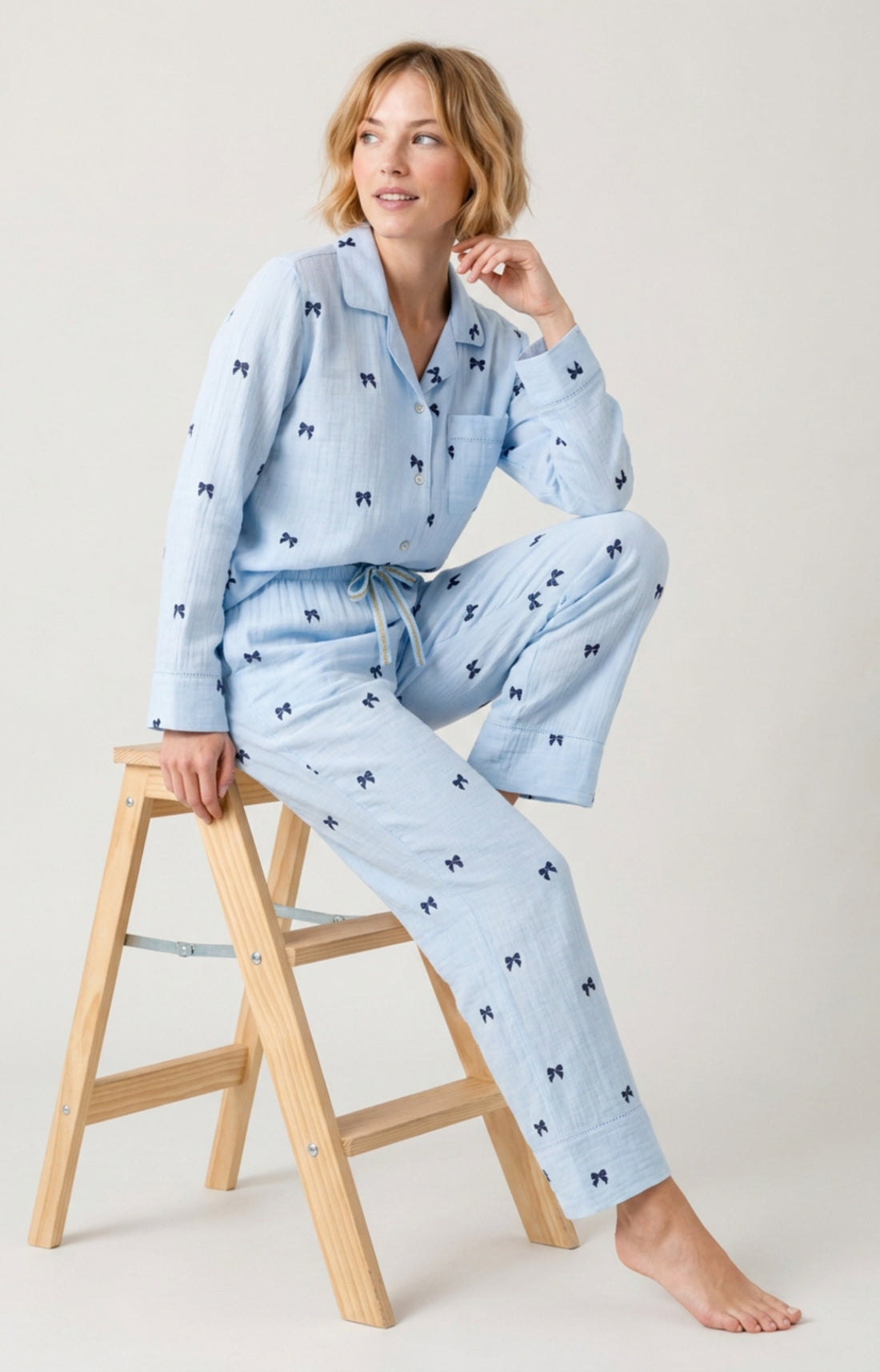 Pyjama boutonné en gaze de coton - Rosie
