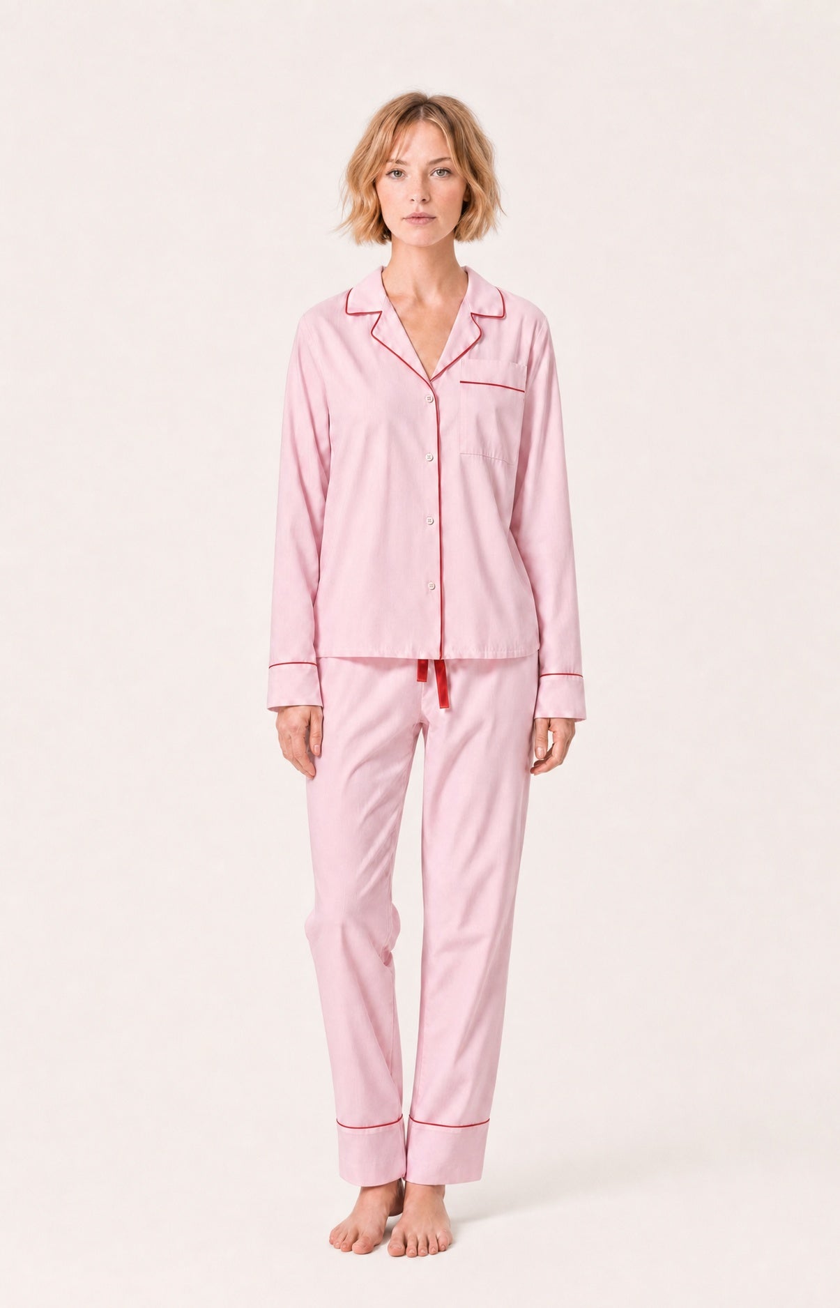 Pyjama boutonné en popeline de coton - Constance