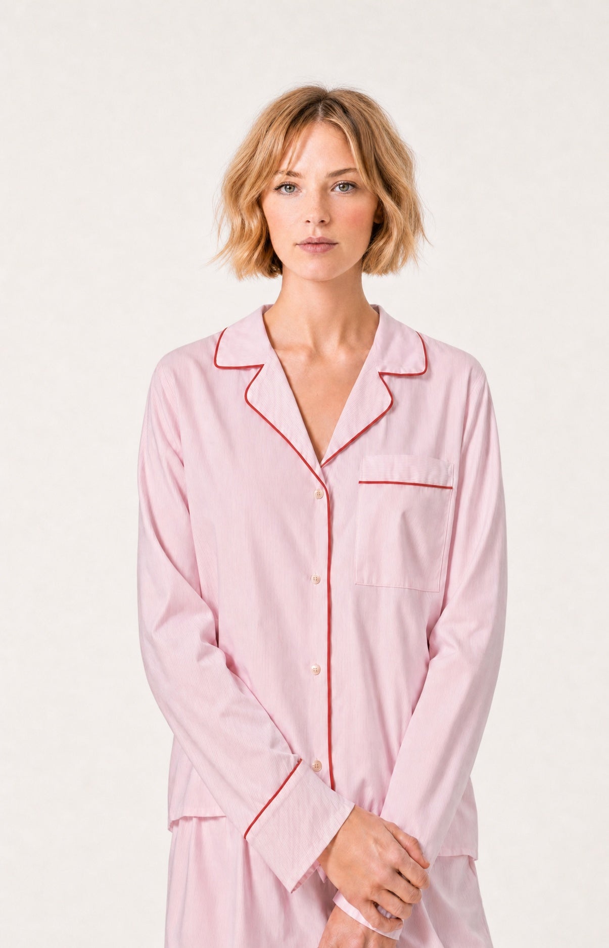 Pyjama boutonné en popeline de coton - Constance