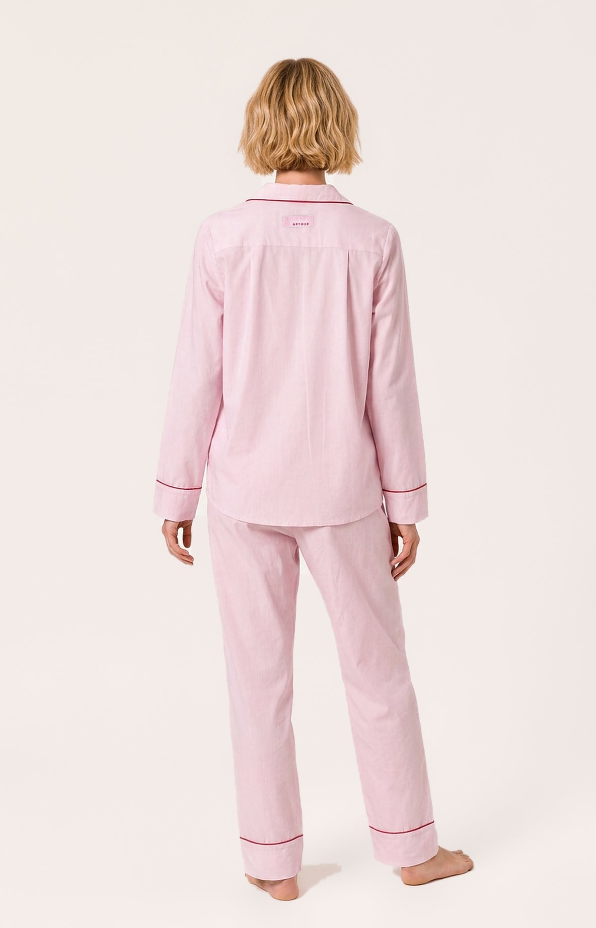 Pyjama boutonné en popeline de coton - Constance