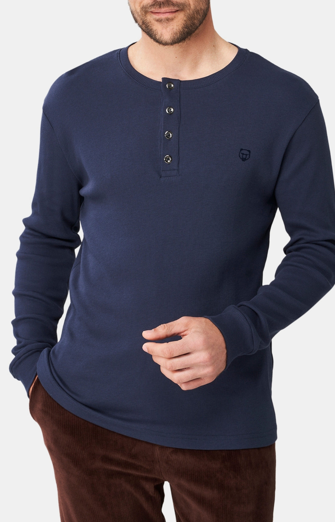 Tee-shirt homme manches longues Bleu 1