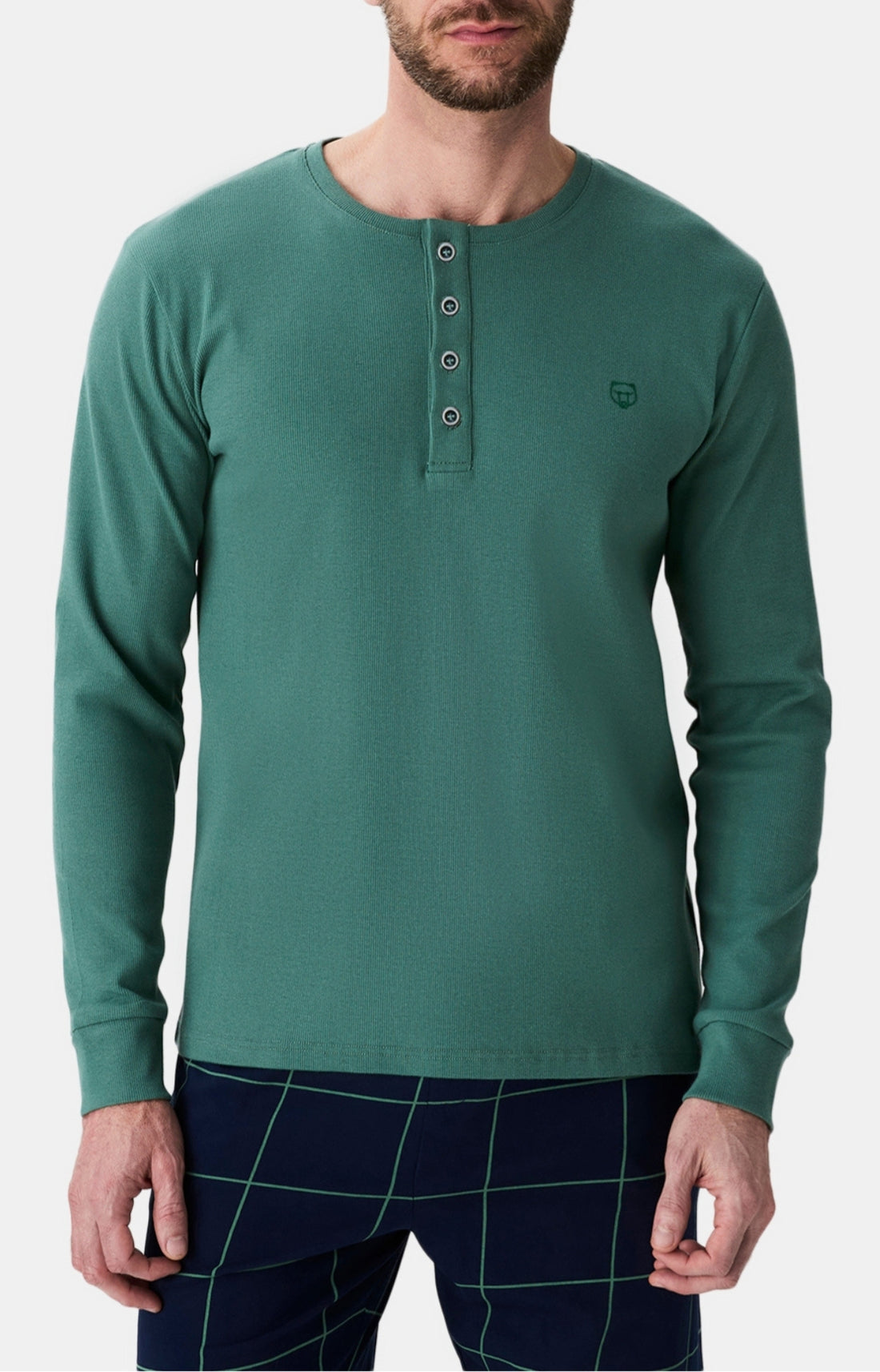 Haut Homme shirt manches longues Lichen SAUGE 1