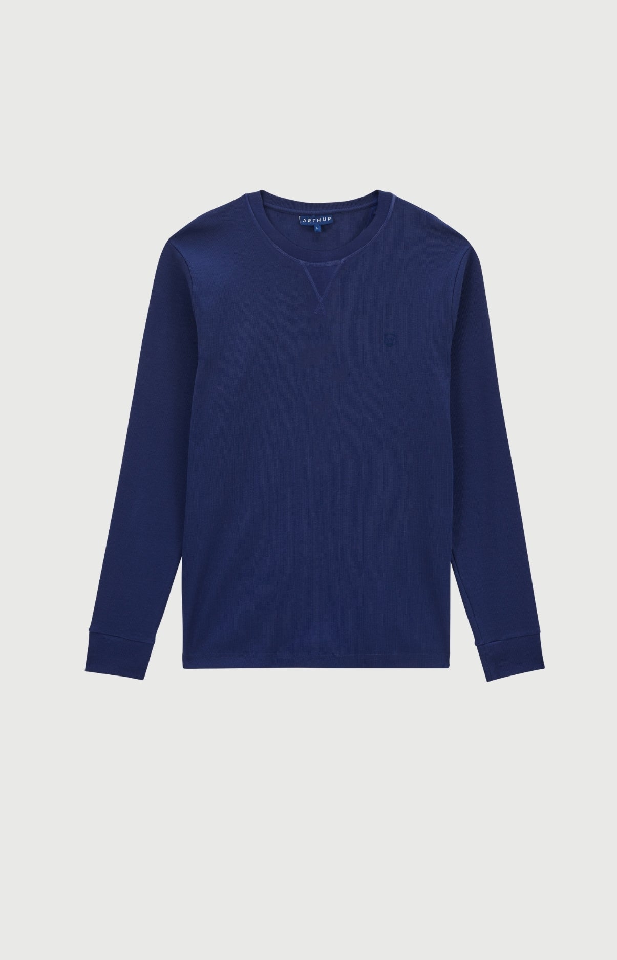 Tee-shirt manches longues en jersey de coton et modal - Minuit