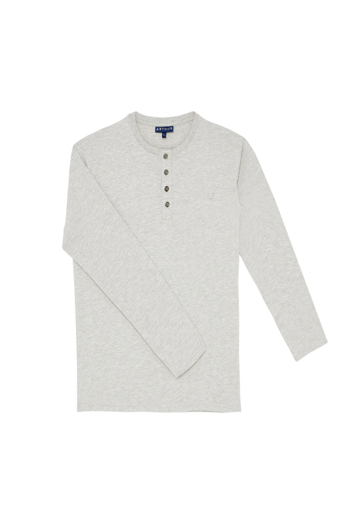 Tee-shirt Homme manches longues Coton Gris 14