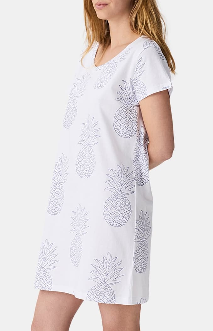 Chemise de nuit Ananas Blanche Femme 1