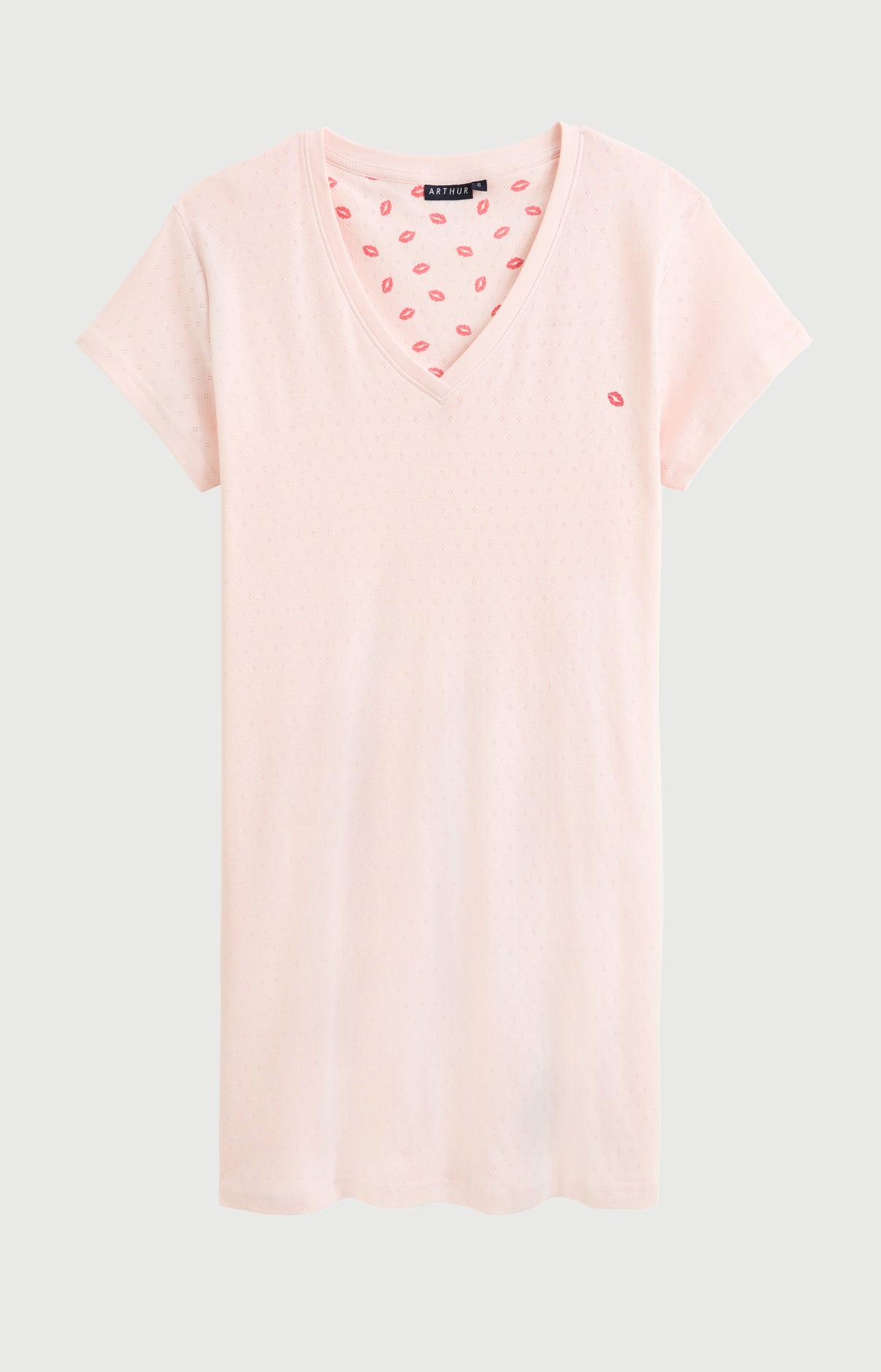 Chemise de nuit Femme Kiss Manches courtes Couleur NUDE 3