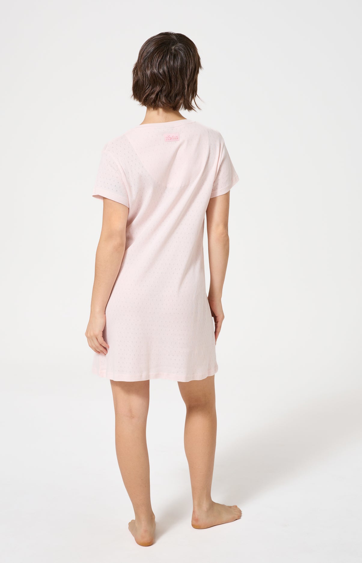 Chemise de nuit Femme Kiss Manches courtes Couleur NUDE 5