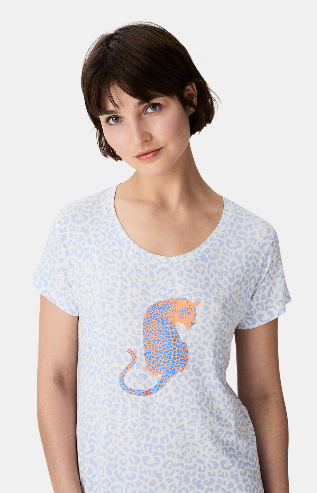 Chemises de nuit Femme Félina BLEU 2