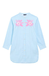 Robe chemise rayure lila Lagon 3