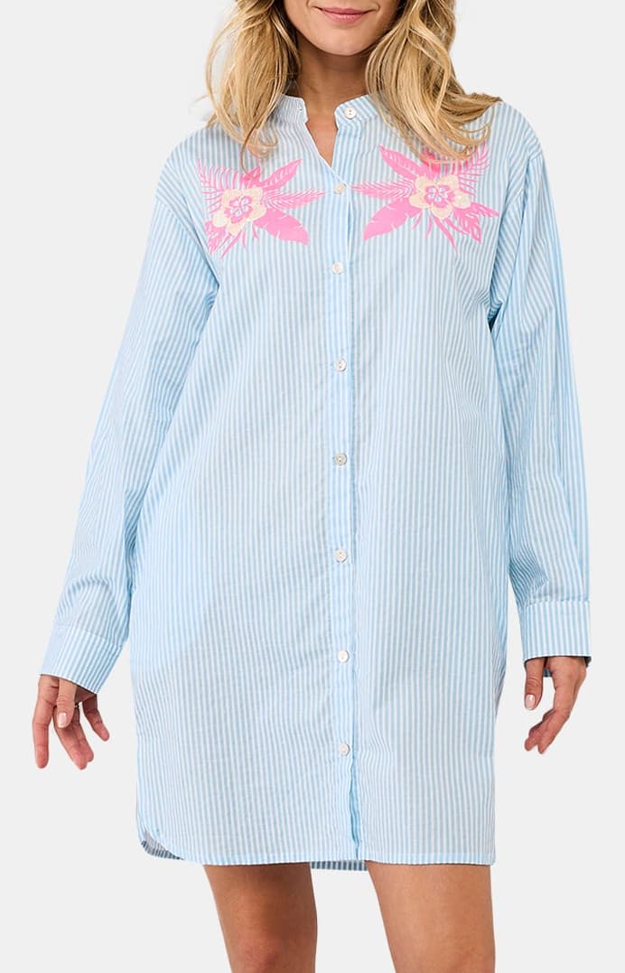 Robe chemise - Rayure Lila