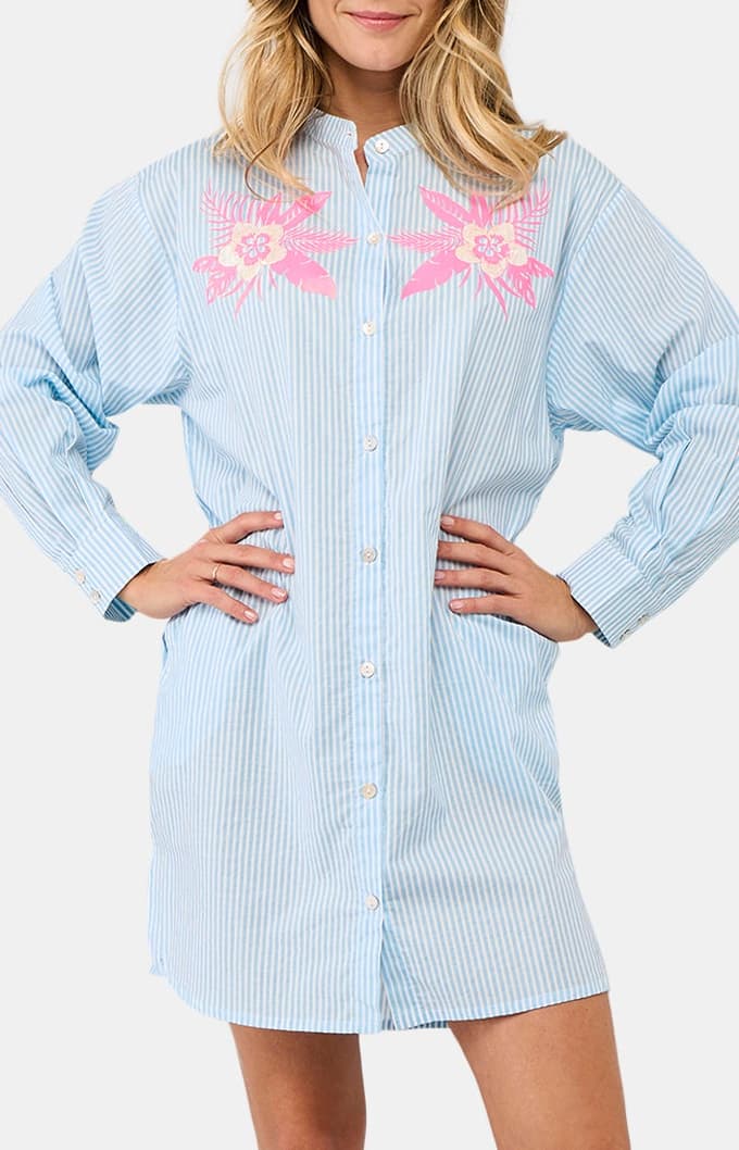 Robe chemise - Rayure Lila