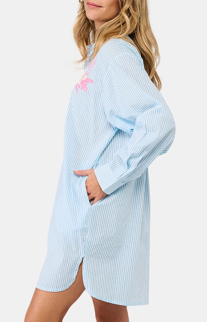 Robe chemise - Rayure Lila