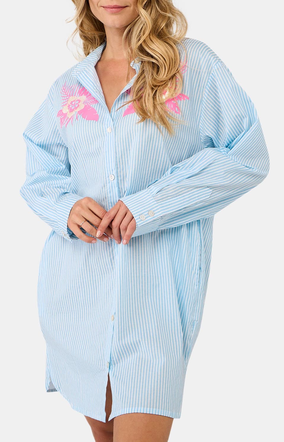 Robe chemise - Rayure Lila