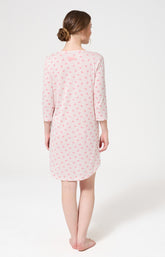 Chemise de nuit Femme Kiss Manches longues Imprimé bisous rouge à lèvre 5