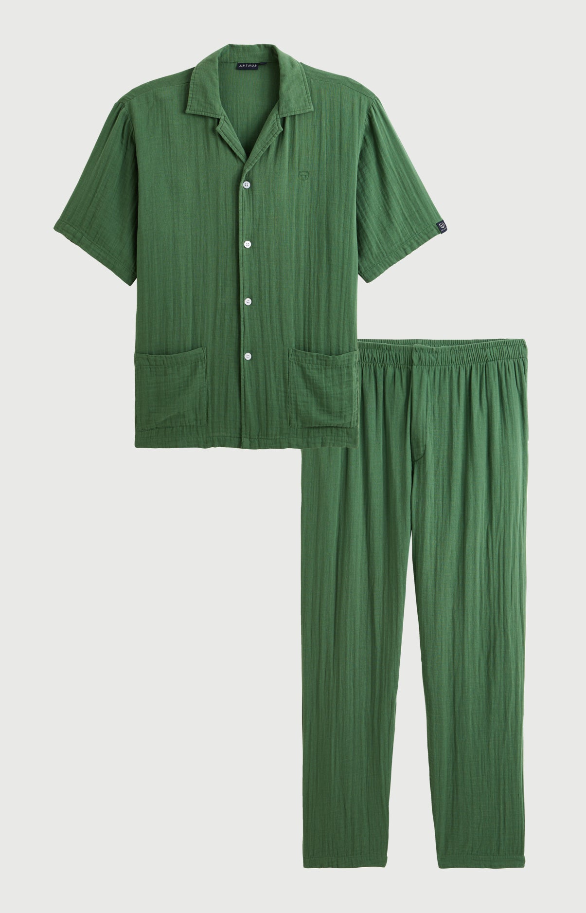 Pyjama Homme Mousse Manches courtes Couleur MOUSSE 3