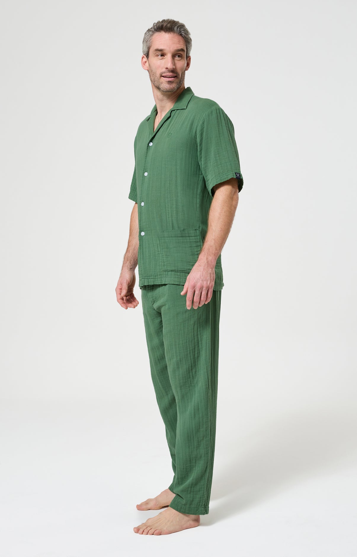 Pyjama Homme Mousse Manches courtes Couleur MOUSSE 4