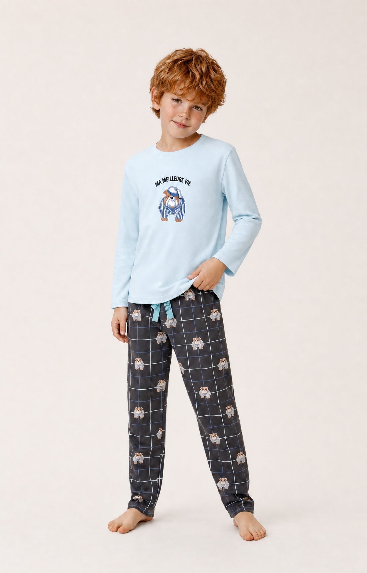 Pyjama enfant en jersey de coton épais - Ma meilleure vie