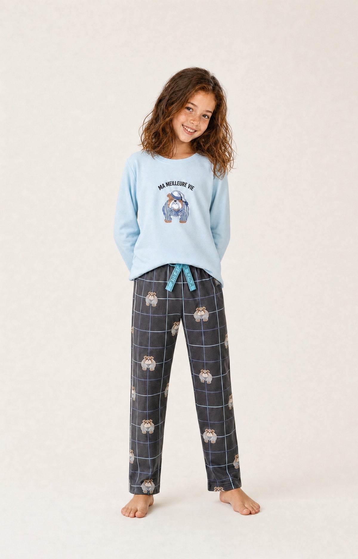 Pyjama enfant en jersey de coton épais - Ma meilleure vie