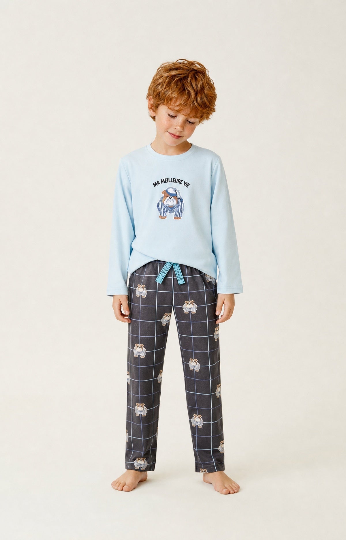 Pyjama enfant en jersey de coton épais - Ma meilleure vie