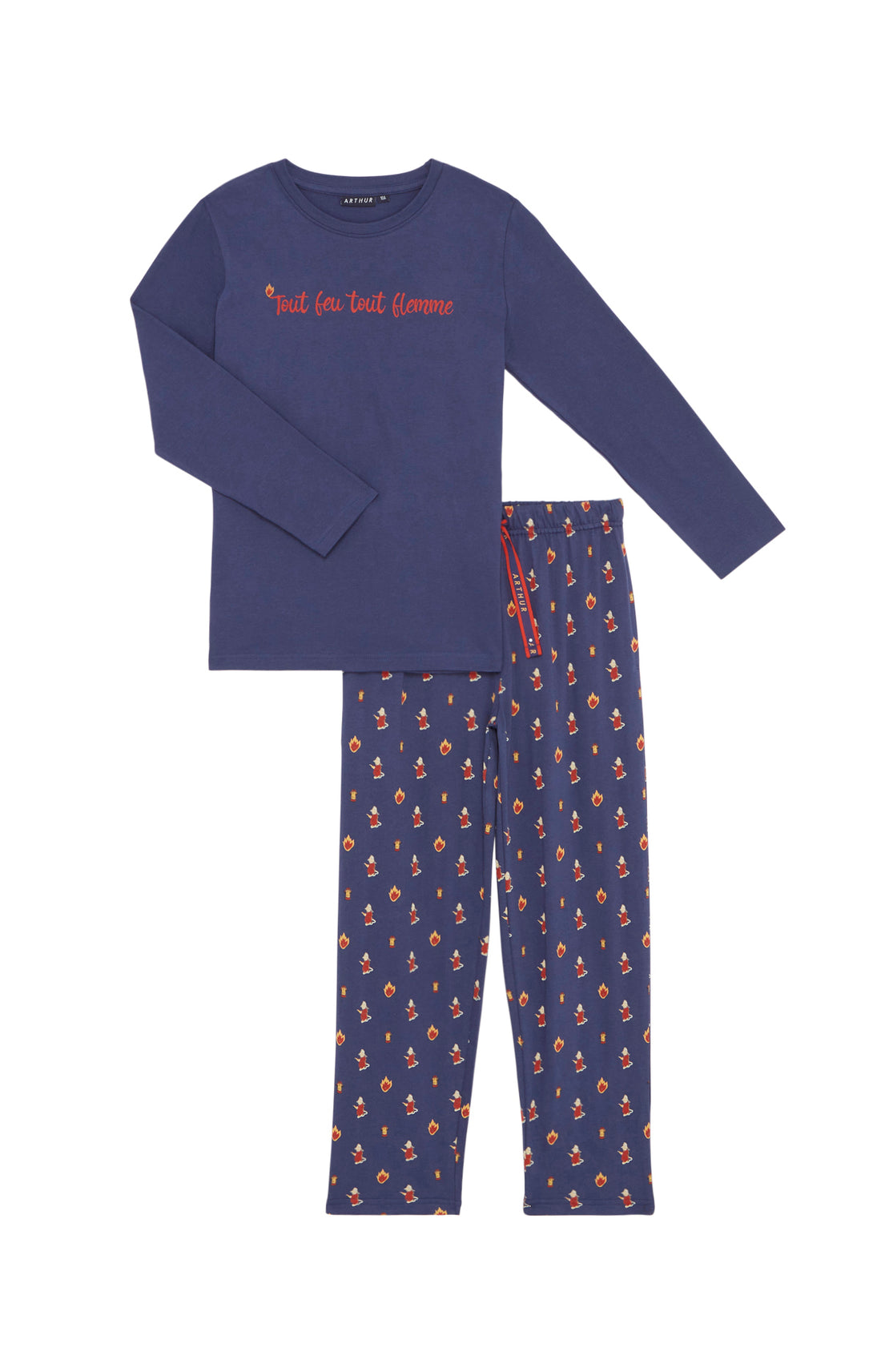 Pyjama long Enfant On Fire Marine 3