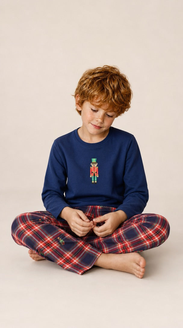 Pyjama enfant en jersey de coton épais - Léon