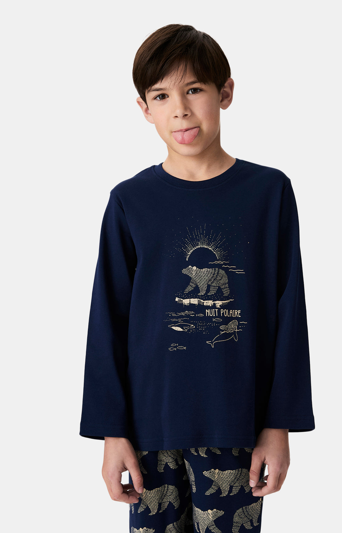 Pyjamas Enfant Nuit Polaire MARINE 2