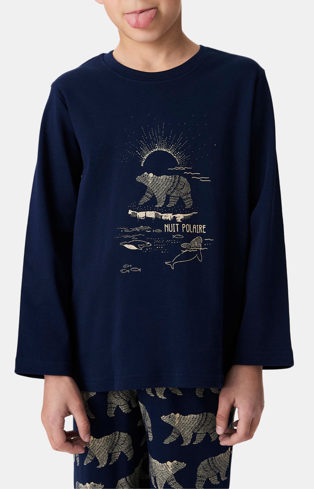 Pyjamas Enfant Nuit Polaire MARINE 5