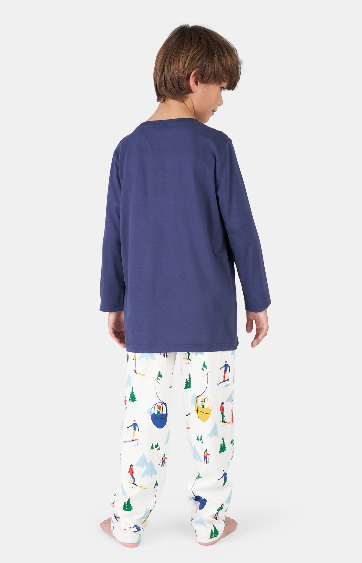 Ensemble pyjama T-shirt et pantalon bleu et blanc enfant garçon