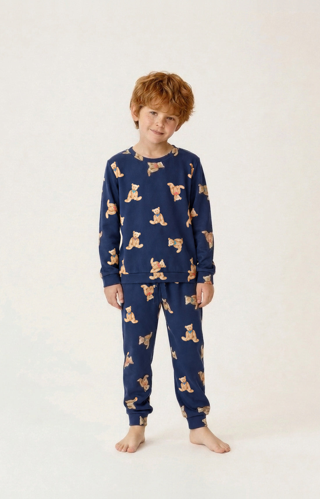 Pyjama enfant en micropolaire - Old Teddy Marine