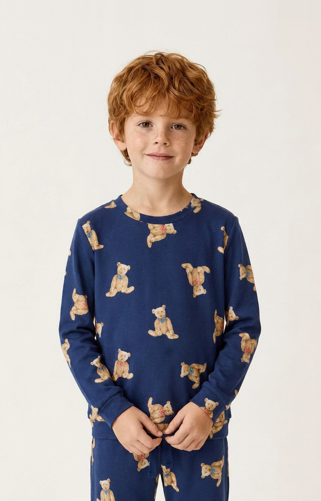 Pyjama enfant en micropolaire - Old Teddy Marine
