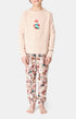 Pyjama long Femme polaire Teddy Beige et Marron 1