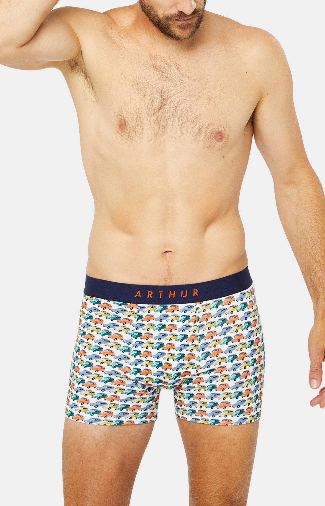 Boxer Homme 2CV Blanc et Ivoire 8