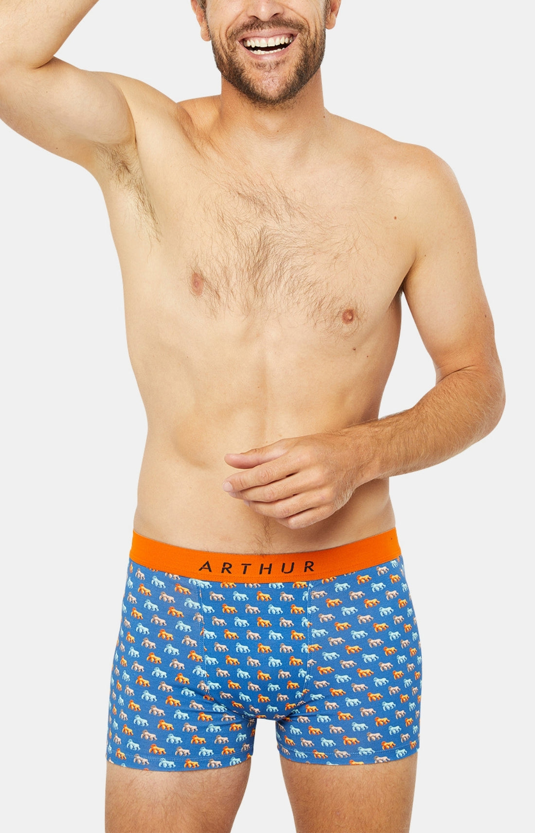 Boxer Homme Gorille Bleu 1