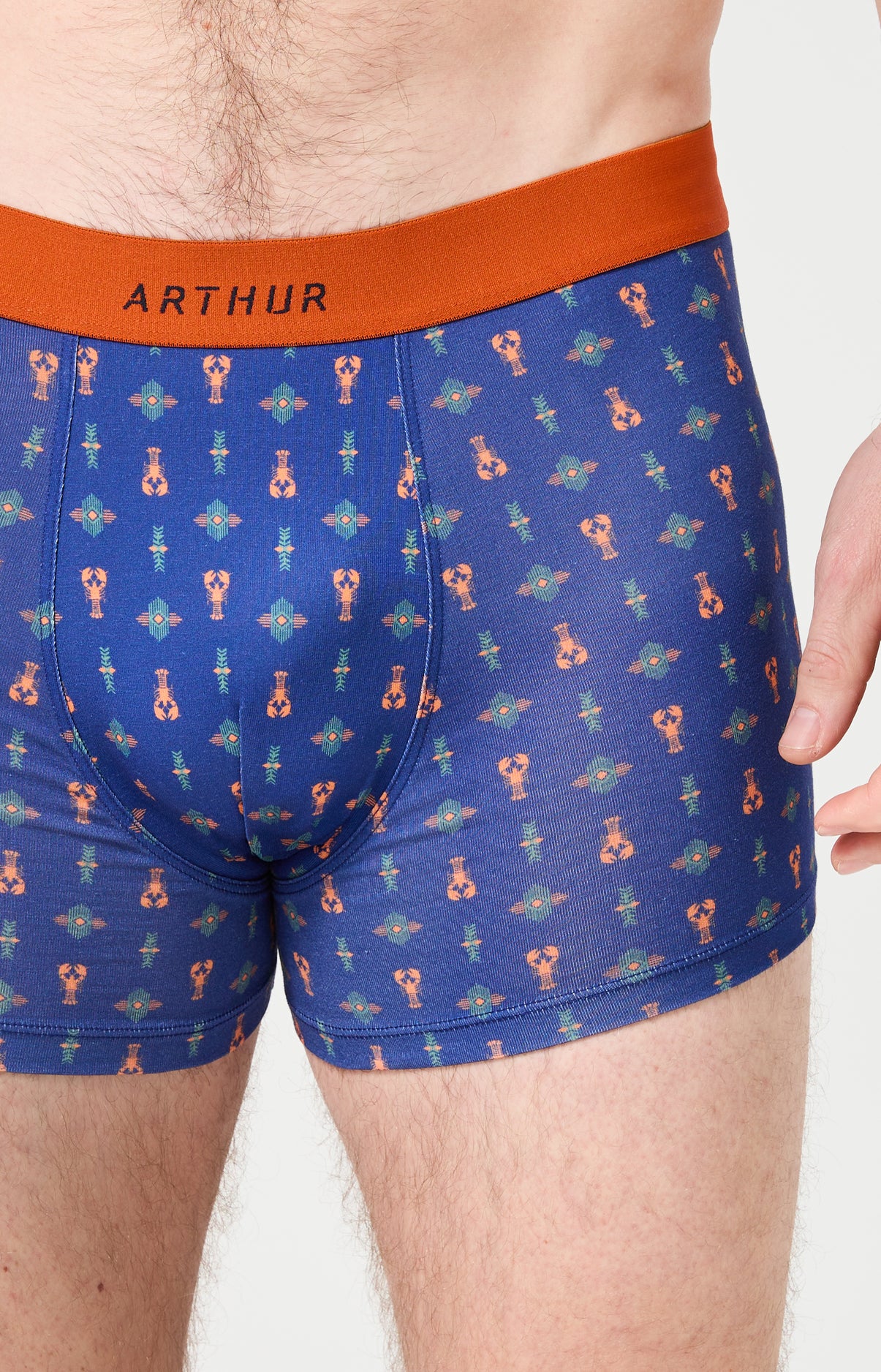 Boxer homme Pince sans rire Imprimé homards et signes tribaux 1