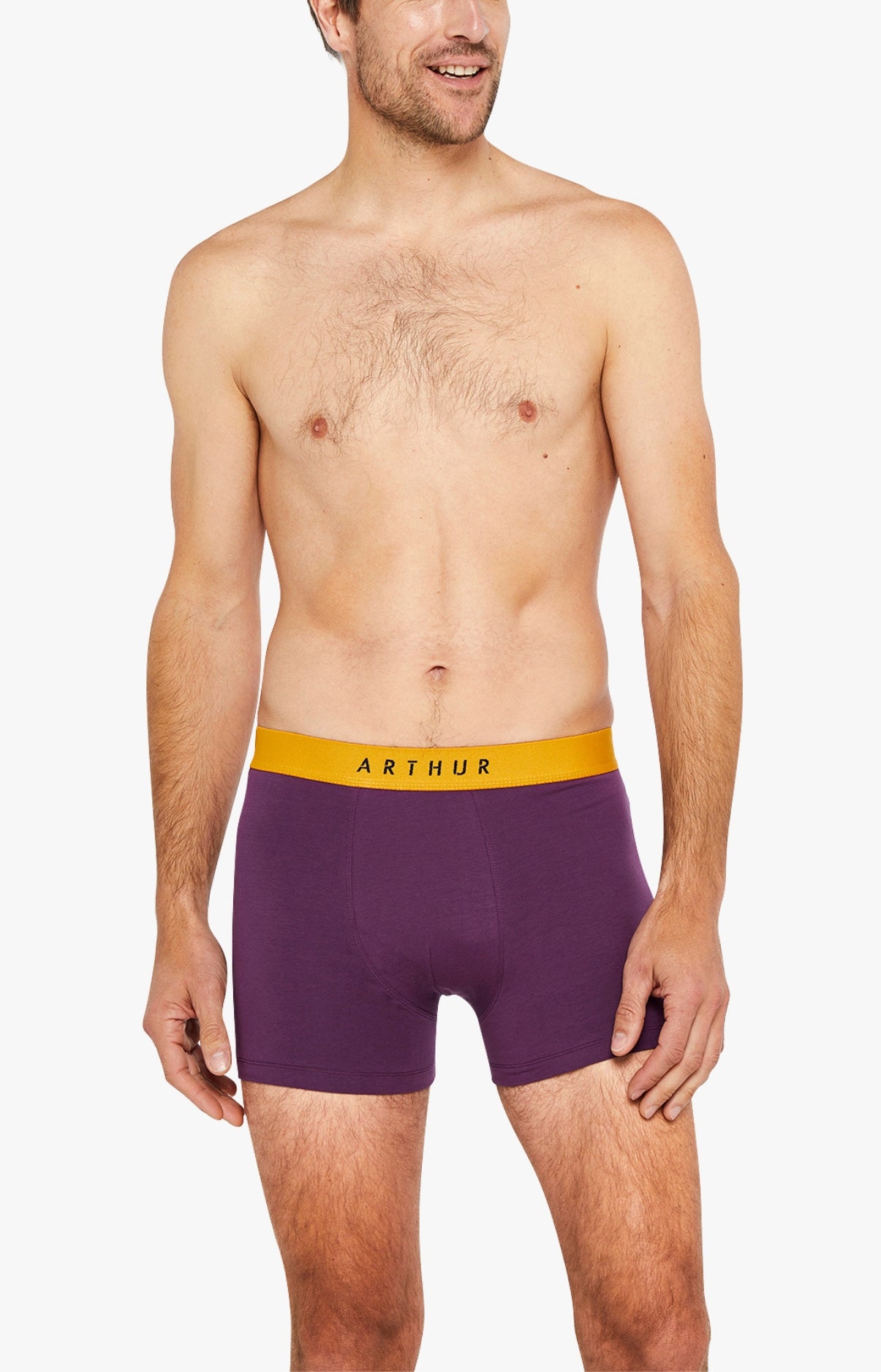 Boxer Homme Coton Violet et Bordeaux 1