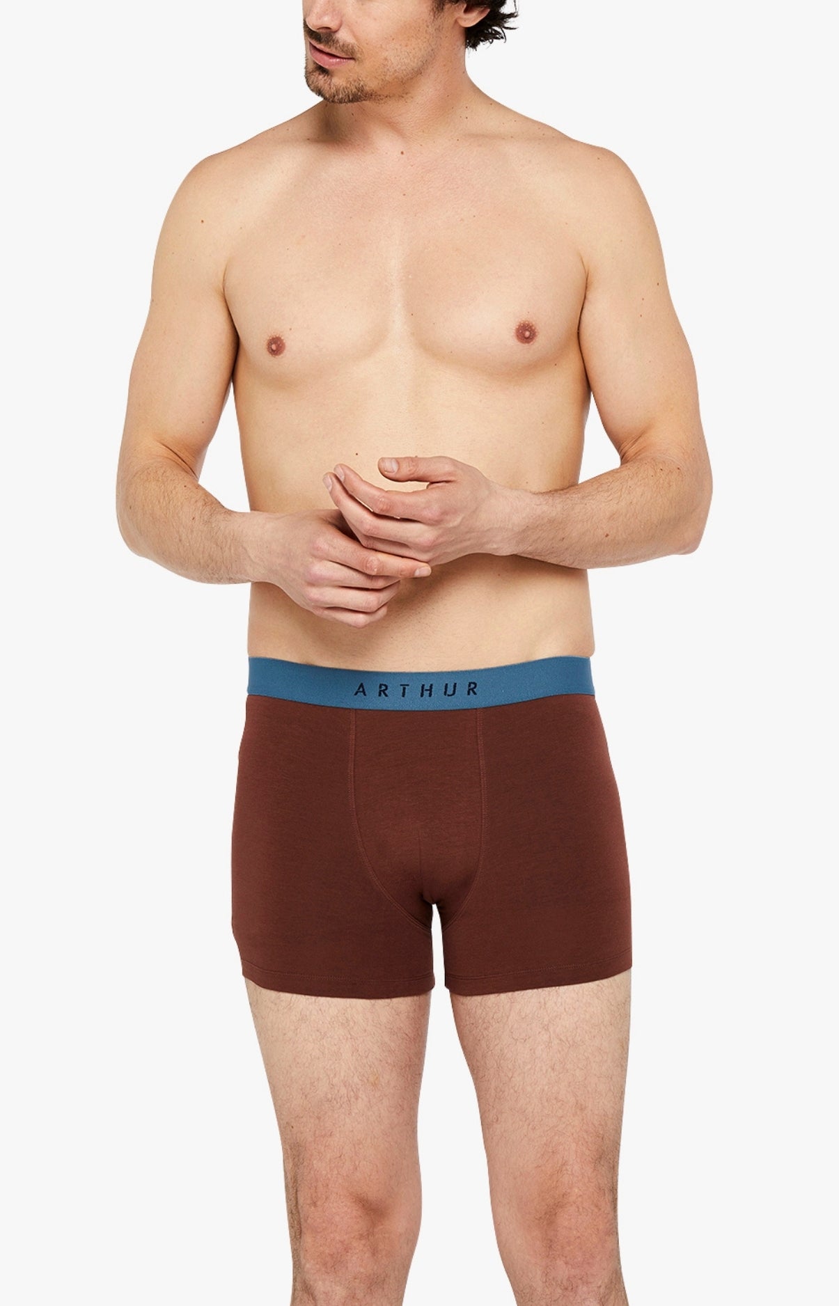 Boxer Homme Coton Chocolat Beige et Marron 1