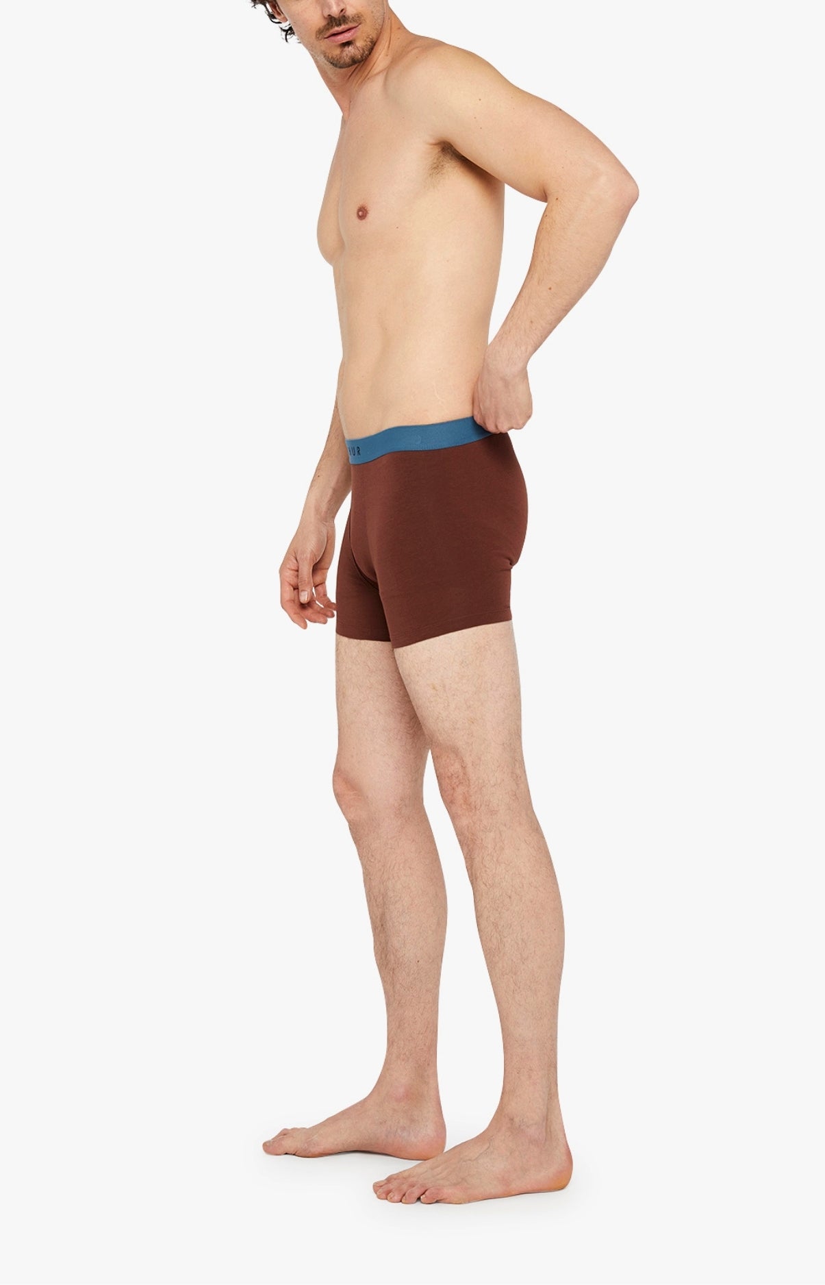 Boxer Homme Coton Chocolat Beige et Marron 4