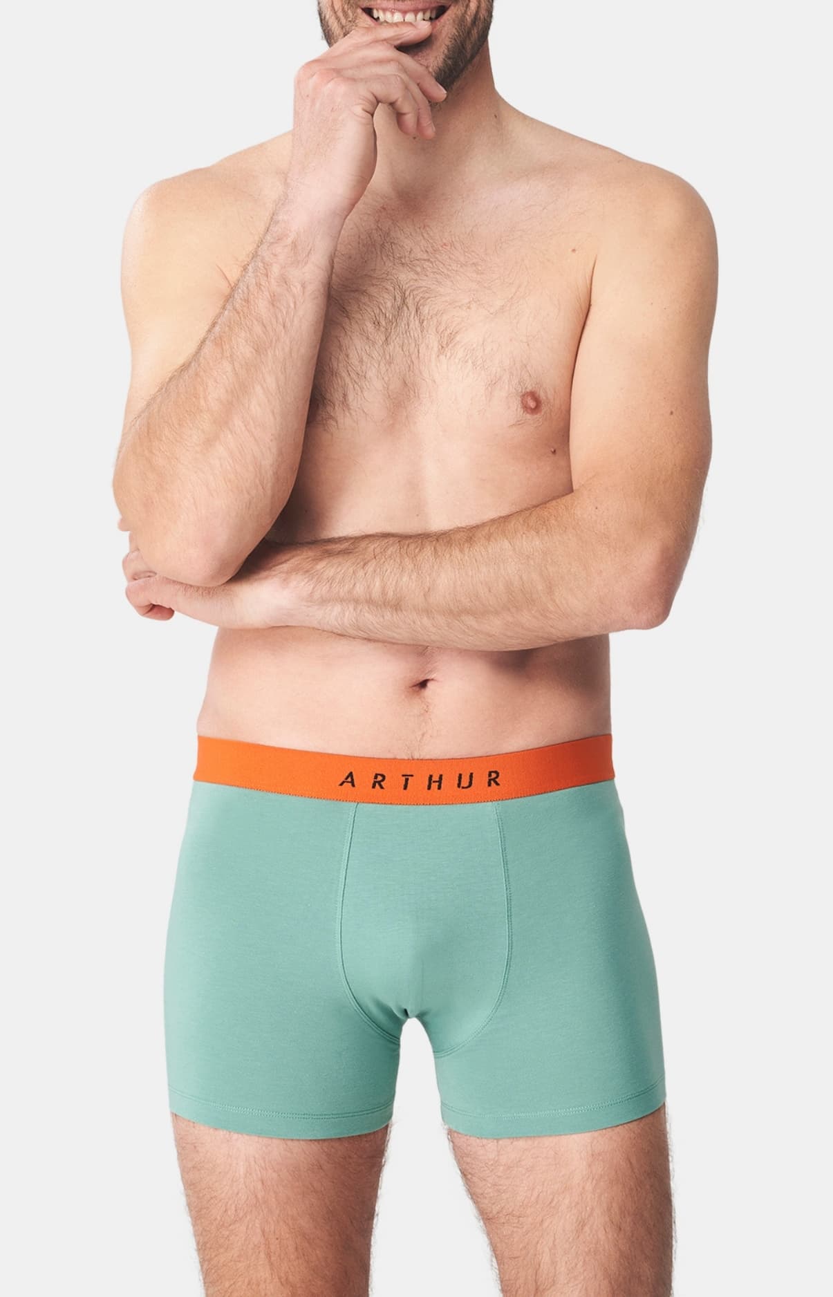 Boxer Homme Coton Homme Vert 2