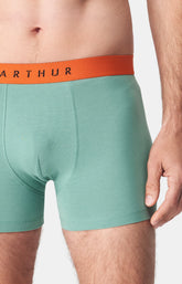 Boxer Homme Coton Homme Vert 1